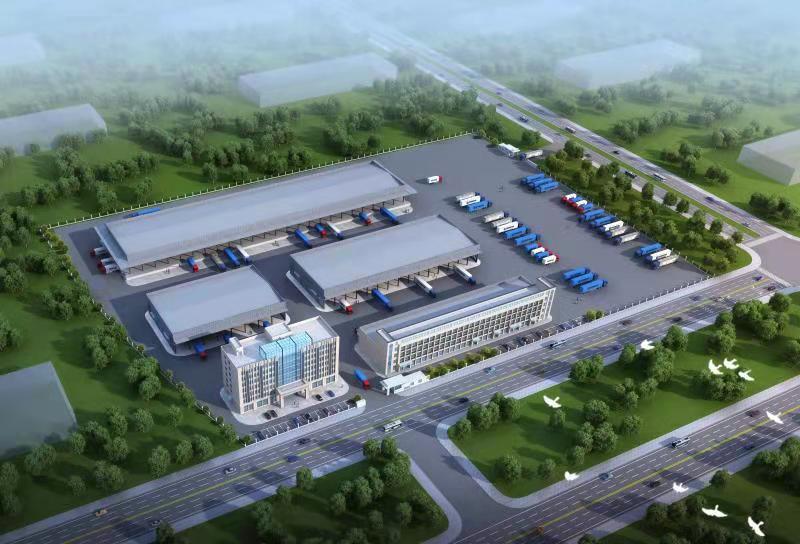 捷順達(dá)物流園項(xiàng)目建設(shè)整體工程，已完成一半